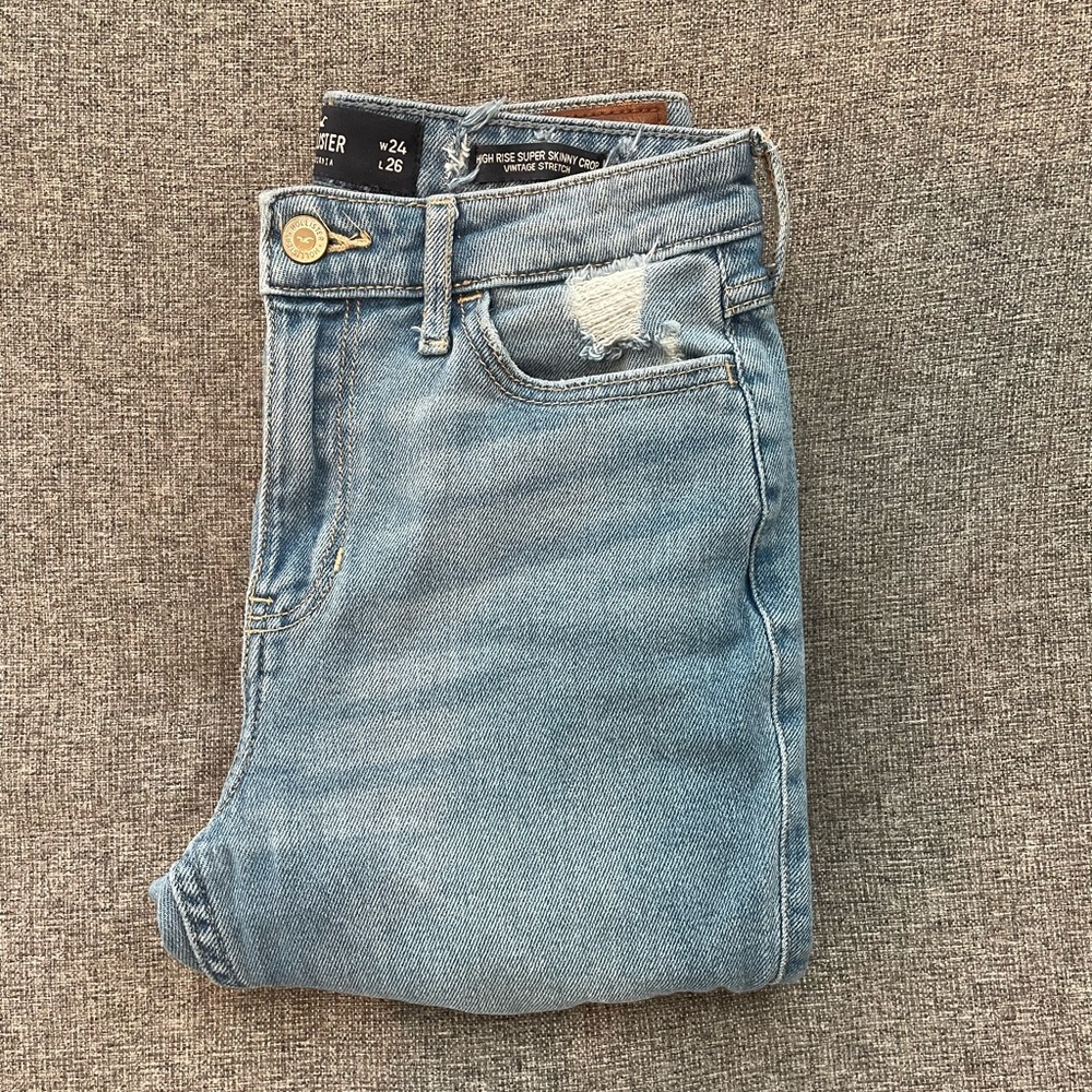 Distressed Hollister Mom Jeans